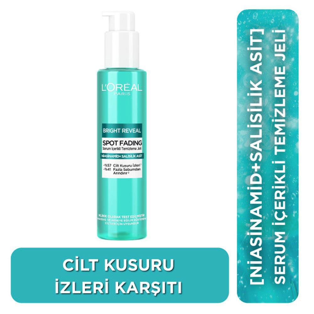 LOREAL PARİSLOREAL PARİS BRİGHT REVEAL CİLT KUSURU İZİ KARŞITI, SERUM İÇERİKLİ TEMİZLEME JELİ NİASİNAMİD+SALİSİLİK ASİT 150 ML