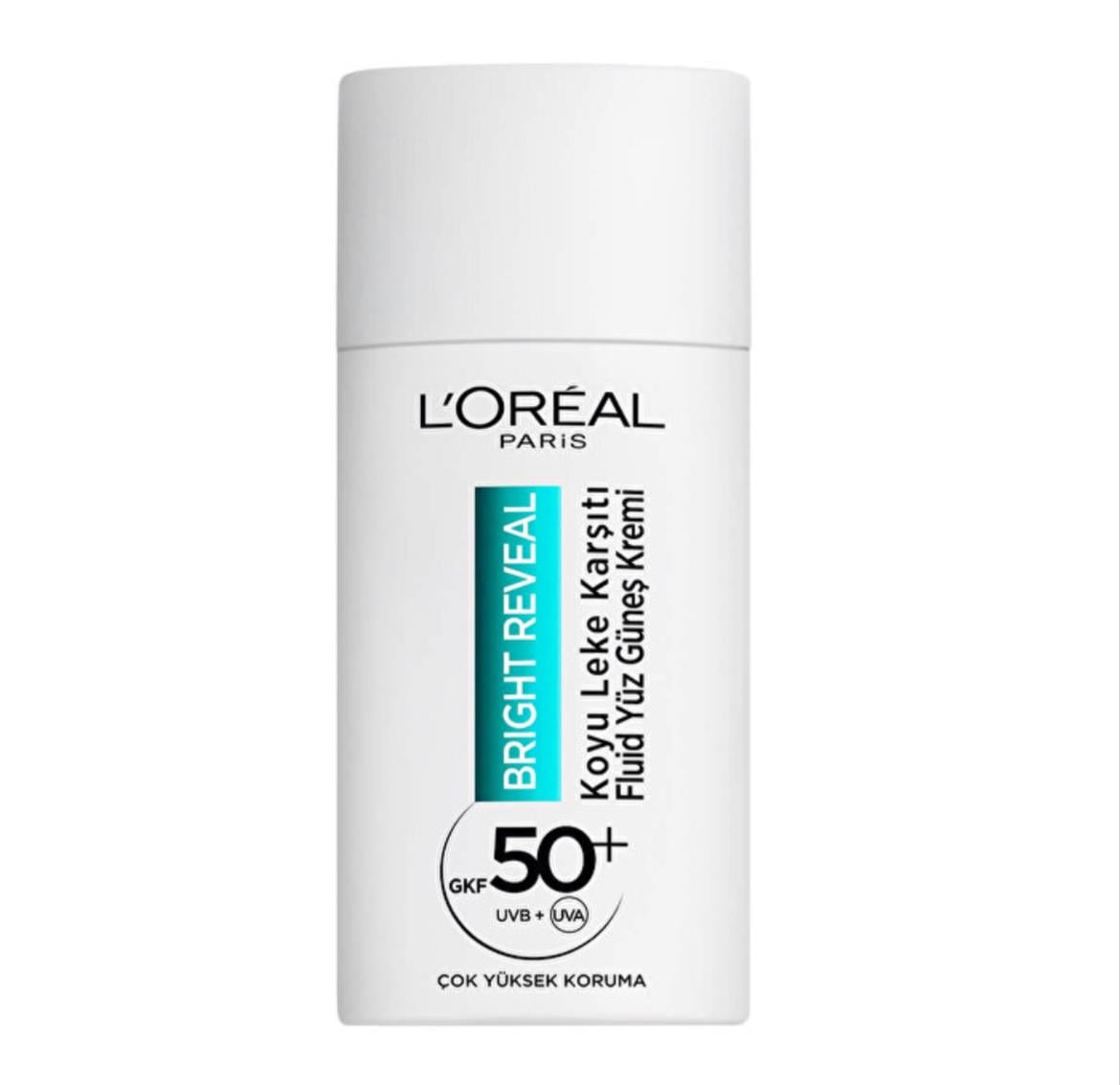 LOREAL PARİSLOREAL PARİS BRİGHT REVEAL KOYU LEKE KARŞITI NİACİNAMİDE FLUİD GÜNEŞ KREMİ 50 ML