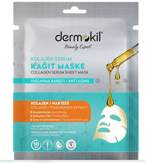 MaskelerDERMOKİLDERMOKİL KOLAJEN İÇERİKLİ KAĞIT SERUM MASKE