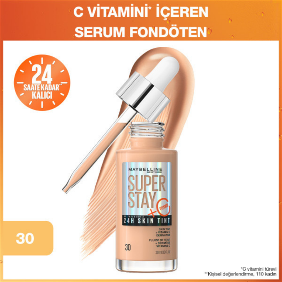 MAYBELLİNE NEW YORK SUPERSTAY GLOW TİNT FOUNDATİON 30