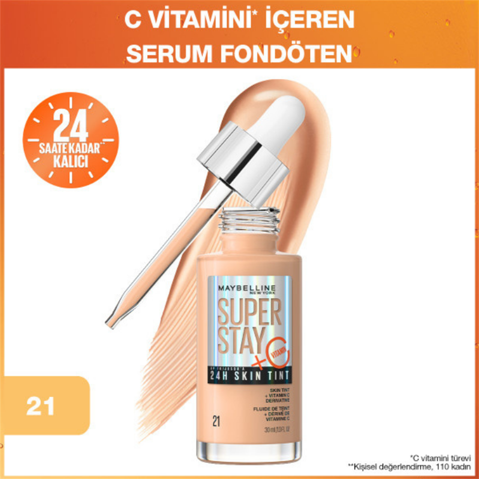 MAYBELLİNE NEW YORK SUPERSTAY GLOW TİNT FOUNDATİON 21 