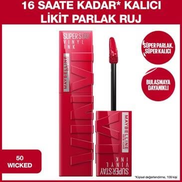 MAYBELLİNE NEW YORKMAYBELLİNE NEW YORK SUPER STAY VİNYL INK UZUN SÜRE KALICI LİKİT PARLAK RUJ 50