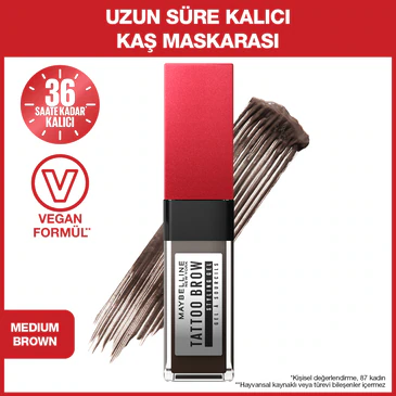 MAYBELLİNE NEW YORKMAYBELLİNE NEW YORK TATTO BROW 3DAY STLİNG GEL 257 MEDİUM BROWN