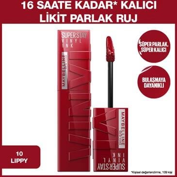 MAYBELLİNE NEW YORKMAYBELLİNE NEW YORK SUPER STAY VİNYL INK UZUN SÜRE KALICI LİKİT PARLAK RUJ 10