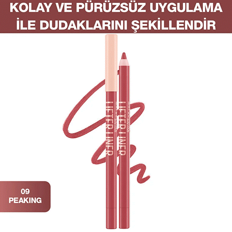 MAYBELLİNE NEW YORKMAYBELLİNE NEW YORK LİFTER LİNER DUDAK KALEMİ 09 PEAKİNG