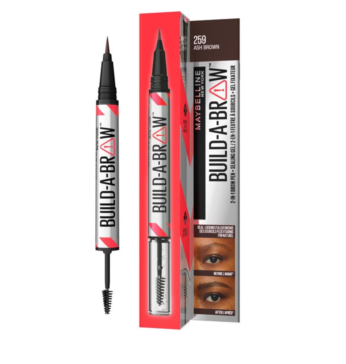MAYBELLİNE NEW YORKMAYBELLİNE NEW YORK BUİLD A BROW 2İN1 KAŞ KALEMİ VE JELİ ASH BROWN