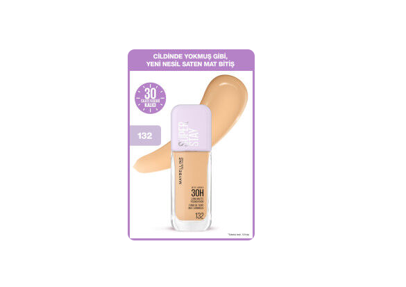MAYBELLİNE NEW YORKMAYBELLİNE NEW YORK SUPERSTAY LUMİ MATTE FOUNDATİON 132