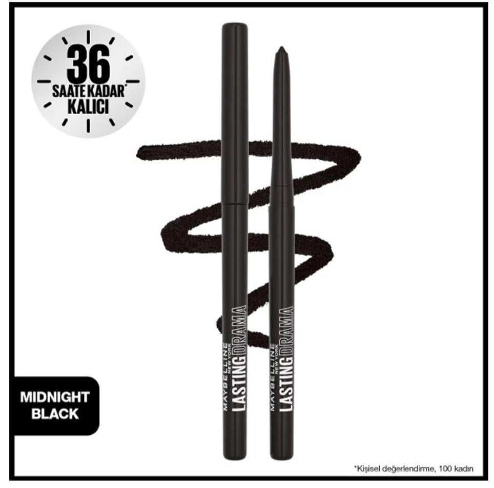 MAYBELLİNE NEW YORKMAYBELLİNE NEW YORK LASTİNG DRAMA AUTOMATİC LİNER GÖZ KALEMİ - MİDNİGHT BLACK