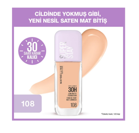 MAYBELLİNE NEW YORKMAYBELLİNE NEW YORK SUPERSTAY LUMİ MATTE FOUNDATİON 108