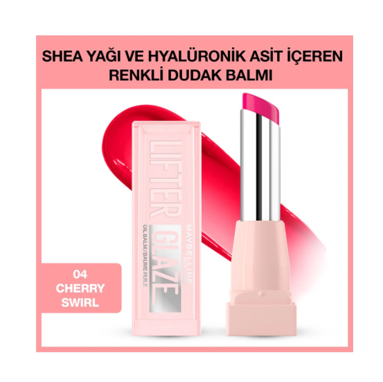 MAYBELLİNE NEW YORKMAYBELLİNE NEW YORK LİFTER GLAZE RENKLİ DUDAK BALMI - 004 CHERRY SWİRL