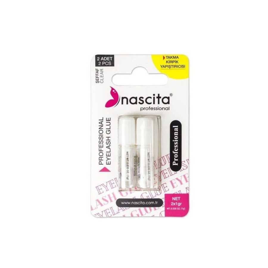 NASCİTANASCİTA PROFESYONEL TAKMA KİRPİK YAPIŞTIRICISI ŞEFFAF 2 X 1 GR
