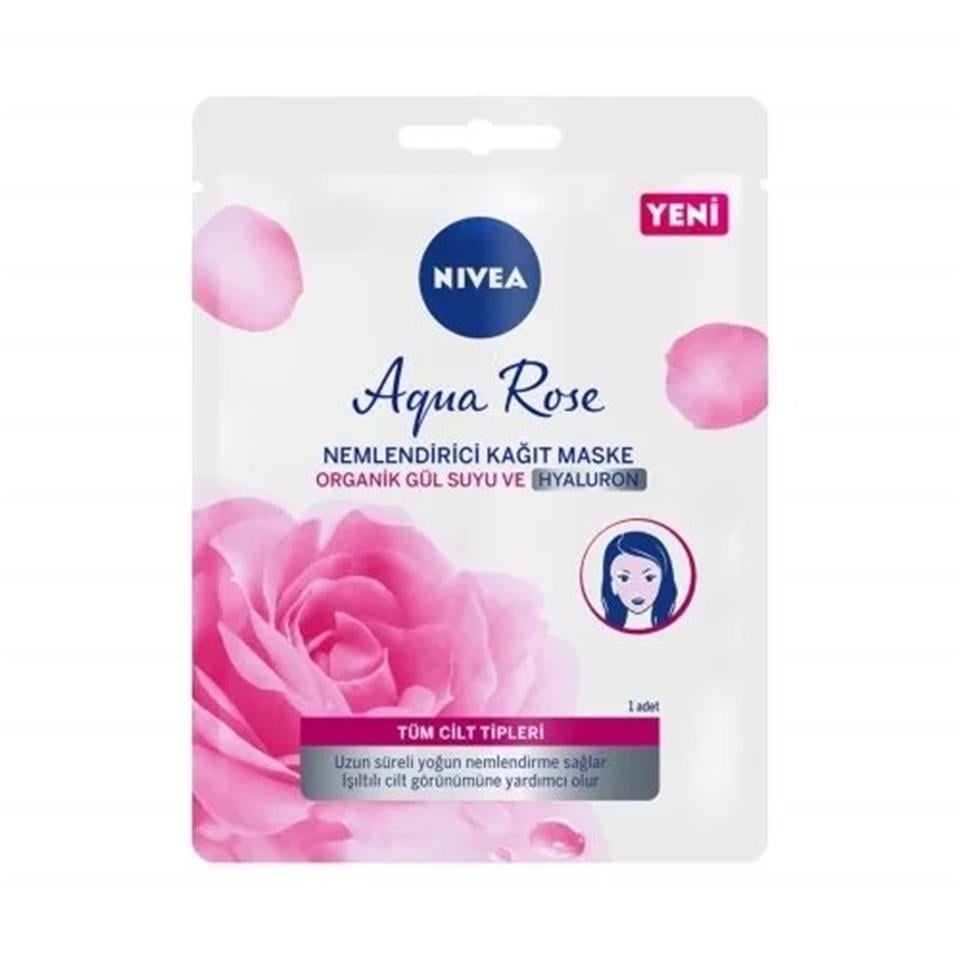NİVEA AQUA ROSE NEMLENDİRİCİ KAĞIT MASKE 
