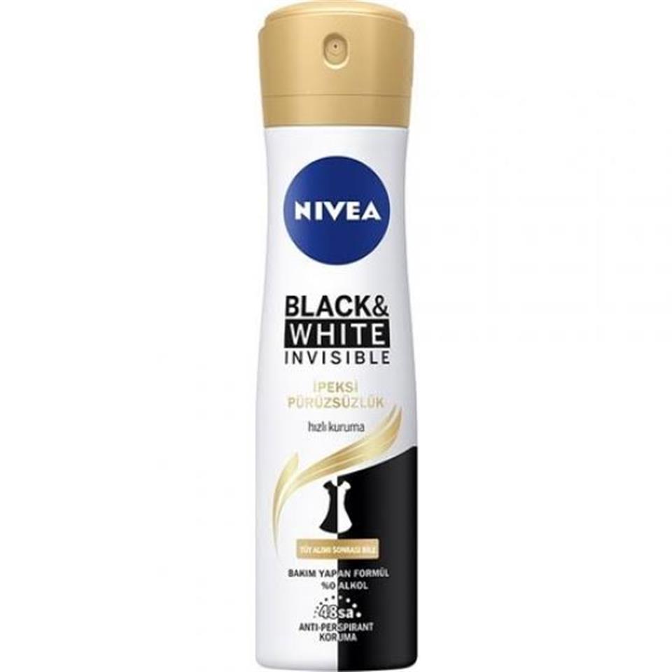 NİVEA INVİSİBLE BLACK&WHİTE İPEKSİ PÜRÜZSÜZLÜK DEO 150 ML