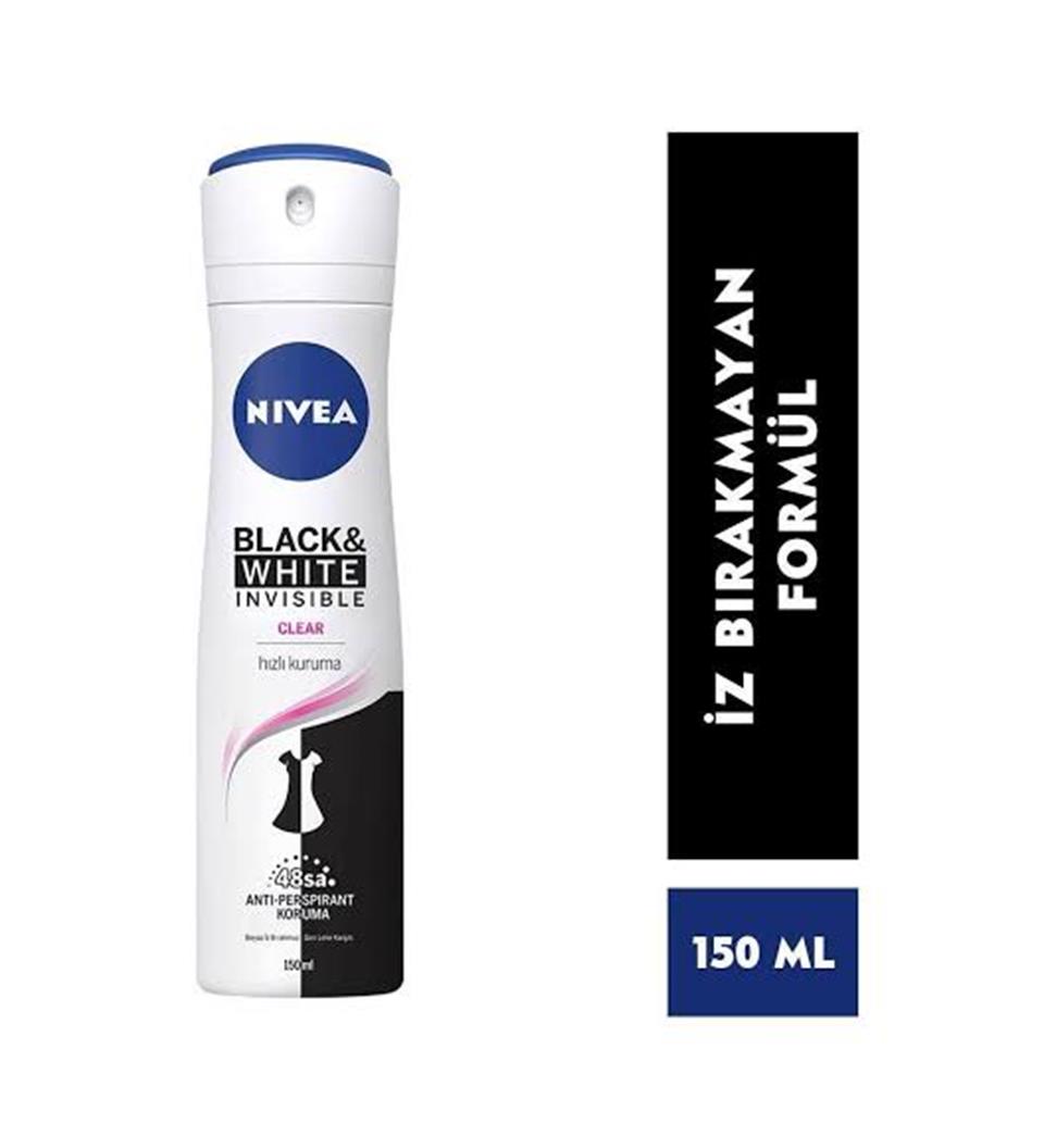 NİVEA INVİSİBLE BLACKWHİTE KADIN DEODORANT 150 ML
