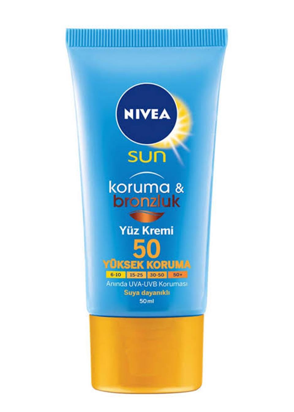 NİVEA SUN KORUMA & BRONZLUK YÜZ KREMİ SPF 50 ML