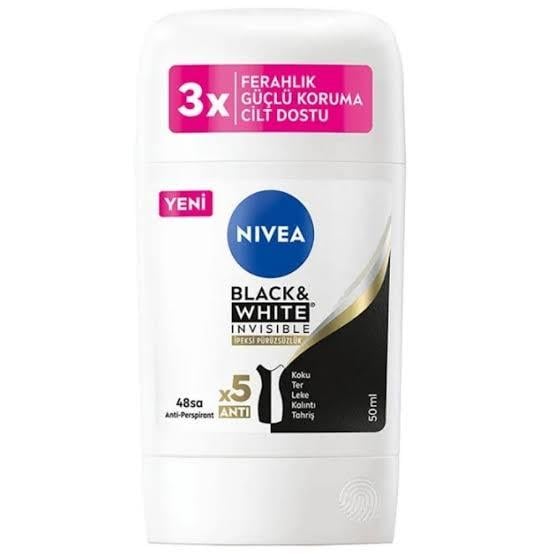 NİVEANİVEA BLACK & WHİTE INVİSİBLE İPEKSİ PÜRÜZSÜZLÜK KADIN STİCK DEODORANT 50 ML