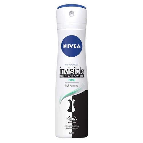 NİVEANİVEA DEODORANT SPREY INVİSİBLE BLACK&WHİTE FRESH KADIN 150 ML