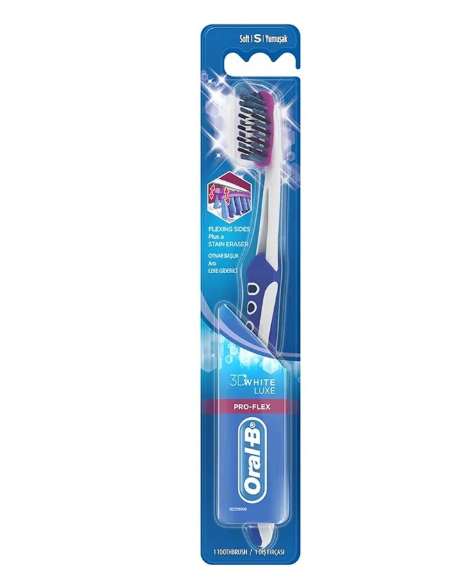 ORAL-BORAL-B  3 KİŞİ FAVORİLEDİ DİŞ FIRÇASI PRO-FLEX 3 BOYUTLU BEYAZLIK LUXE 38 YUMUŞAK
