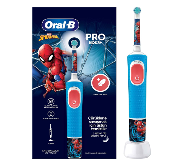 ORAL-BORAL-B ÇOCUK ŞARJLI/ELEKTRİKLİ DİŞ FIRÇASI SPİDERMAN D103
