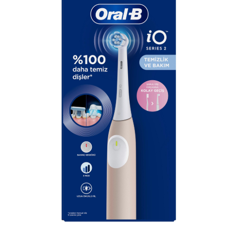 ORAL-BORAL-B İO 2 ŞARJLI DİŞ FIRÇASI - PEMBE