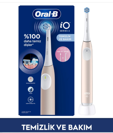 ORAL-BORAL-B İO 2 ŞARJLI DİŞ FIRÇASI - PEMBE