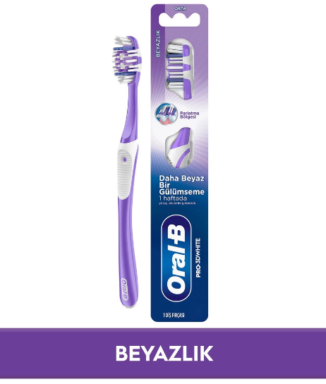 ORAL-BORAL-B PRO-3D WHİTE BEYAZLIK DİŞ FIRÇASI (ORTA)