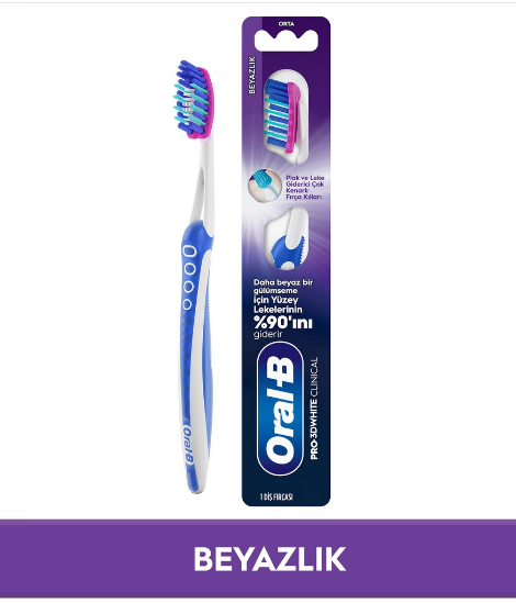 ORAL-BORAL-B PRO-3D WHİTE CLİNİCAL BEYAZLIK DİŞ FIRÇASI (ORTA)