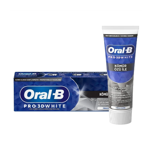 ORAL-BORAL-B PRO-3D WHİTE KÖMÜR ÖZÜ 75 ML