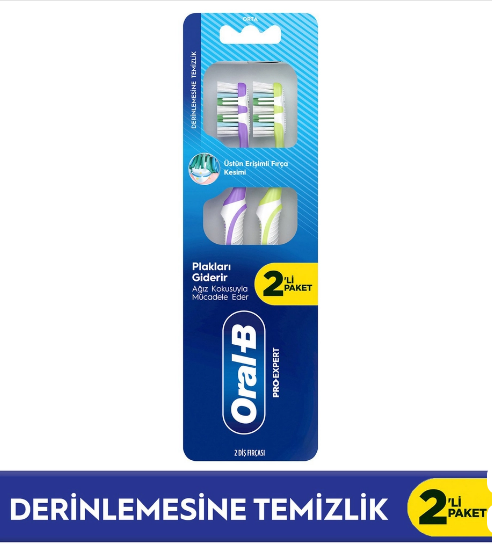 ORAL-BORAL-B PRO-EXPERT DERİNLEMESİNE TEMİZLİK DİŞ FIRÇASI 1+1 (ORTA)