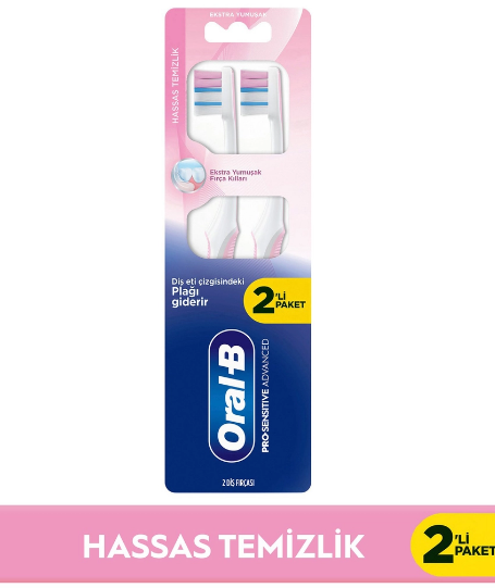ORAL-BORAL-B PRO-SENSİTİVE ADVANCED HASSAS TEMİZLİK DİŞ FIRÇASI EKSTRA 1+1 (YUMUŞAK)