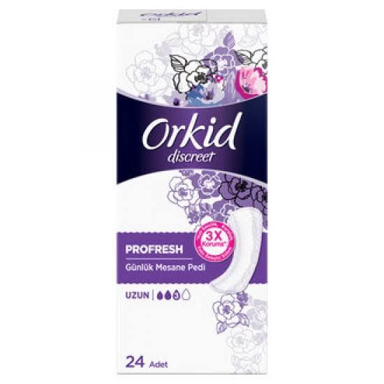 ORKİDORKİD DİSCREET PROFRESH GÜNLÜK MESANE PEDİ UZUN 24'LÜ
