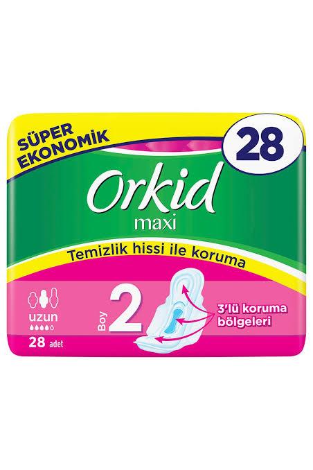 ORKİDORKİD MAXİ HİJYENİK PED UZUN 28 ADET