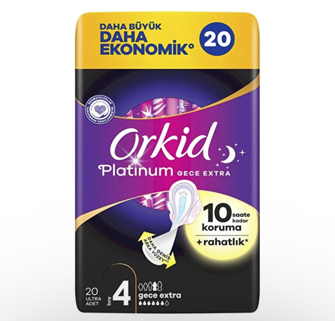 ORKİDORKİD PLATİNUM DÖRTLÜ PAKET GECE EKSTRA 20'Lİ