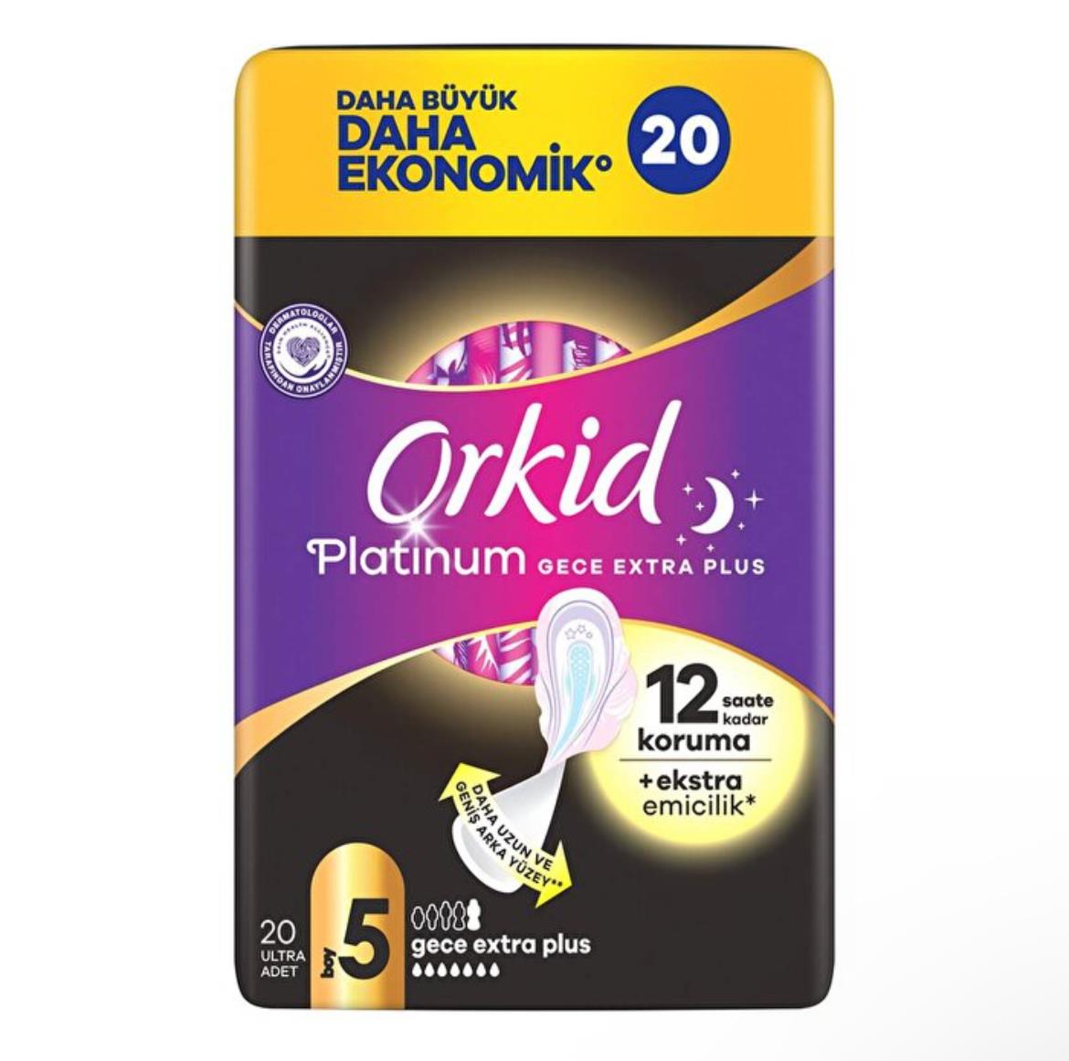 ORKİDORKİD PLATİNUM DÖRTLÜ PAKET GECE EKSTRA PLUS 20'Lİ