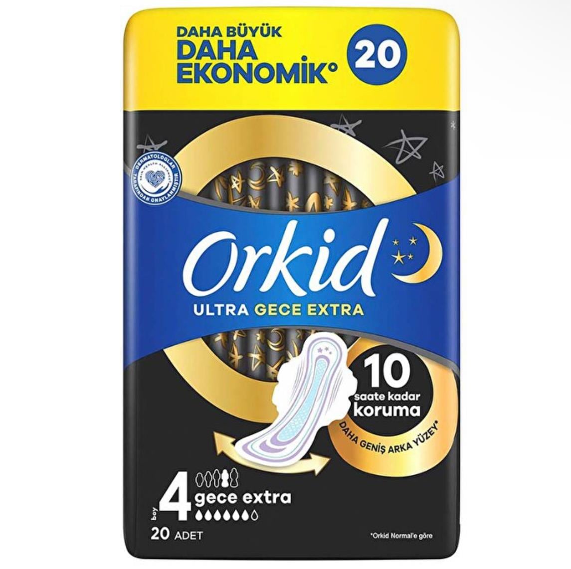 ORKİDORKİD ULTRA EKSTRA DÖRTLÜ PAKET GECE EKSTRA 20'Lİ
