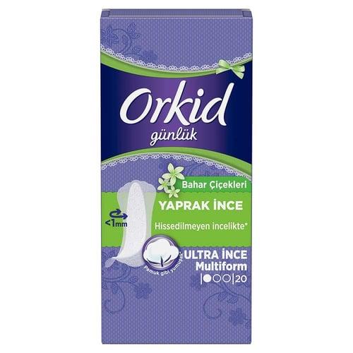 ORKİDORKİD YAPRAK GÜNLÜK PED BAHAR ÇİÇEKLERİ TEKLİ PAKET 20 PED