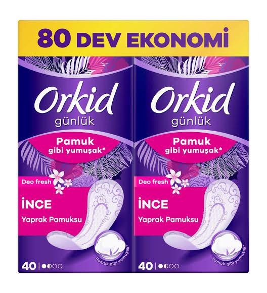 ORKİDORKİD YAPRAK PAMUKSU GÜNLÜK PED DEO FRESH DEV EKONOMİ PAKETİ 80 PED