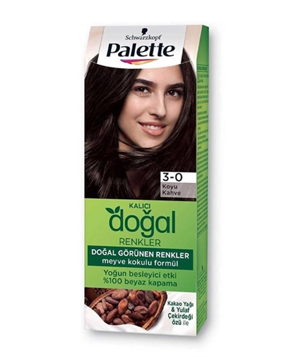PALETTE SAÇ BOYASI KALICI DOĞAL RENKLER 3,0 KOYU KAHVE