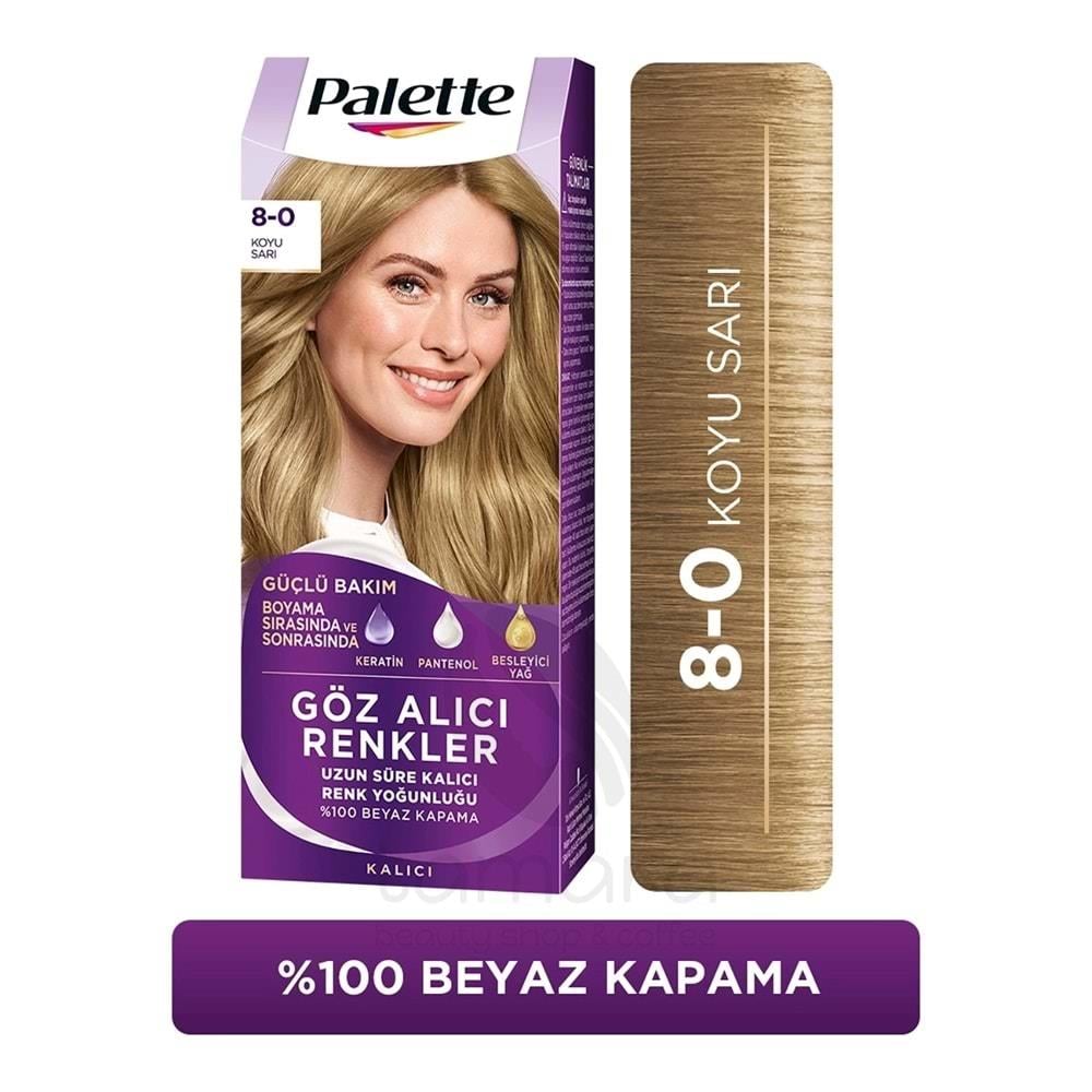 PALETTEPALETTE GÖZ ALICI RENKLER 8-0 KOYU SARI SAÇ BOYASI