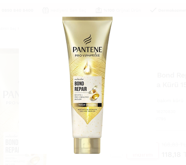 PANTENEPANTENE PRO-V MİRACLES BOND REPAİR YOĞUN UYGULAMA SAÇ BAKIM KREMİ 150 ML