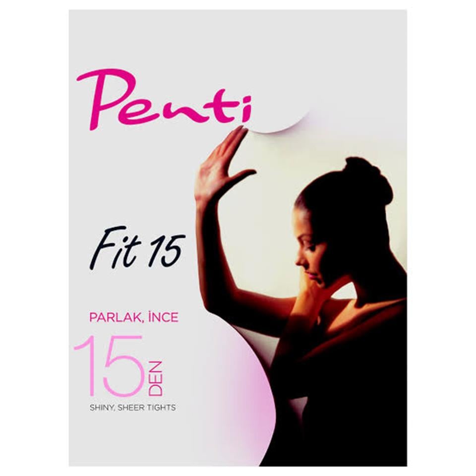 PENTİ FİT 15 PARLAK İNCE 500 SİYAH NO:3 SİZE:L