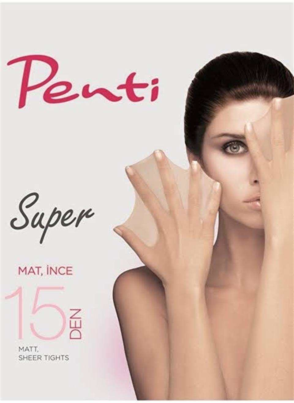 PENTİ SUPER 15 SİYAH MAT İNCE 500 NO:3 SİZE:L