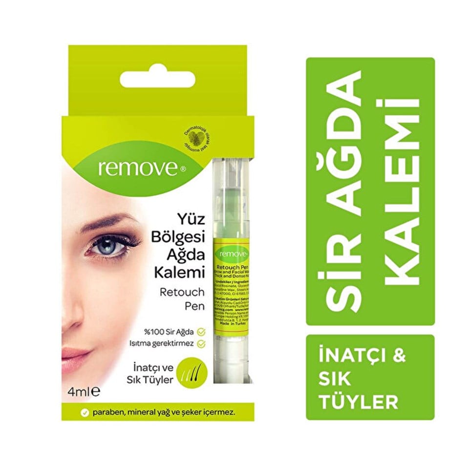 REMOVE RETOUCH PEN YÜZ BÖLGESİ SİR AĞDA KALEMİ-İNATÇI VE SIK TÜYLER 4ML
