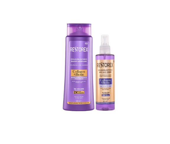 RESTOREXRESTOREX KOLAJEN & BİOTİN DOLGUNLAŞTIRICI SIVI SAÇ BAKIM KREMİ 200 ML + DOLGUNLAŞTIRICI SIVI SAÇ BAKIM KREMİ 200 ML AVANTAJ PAKETİ