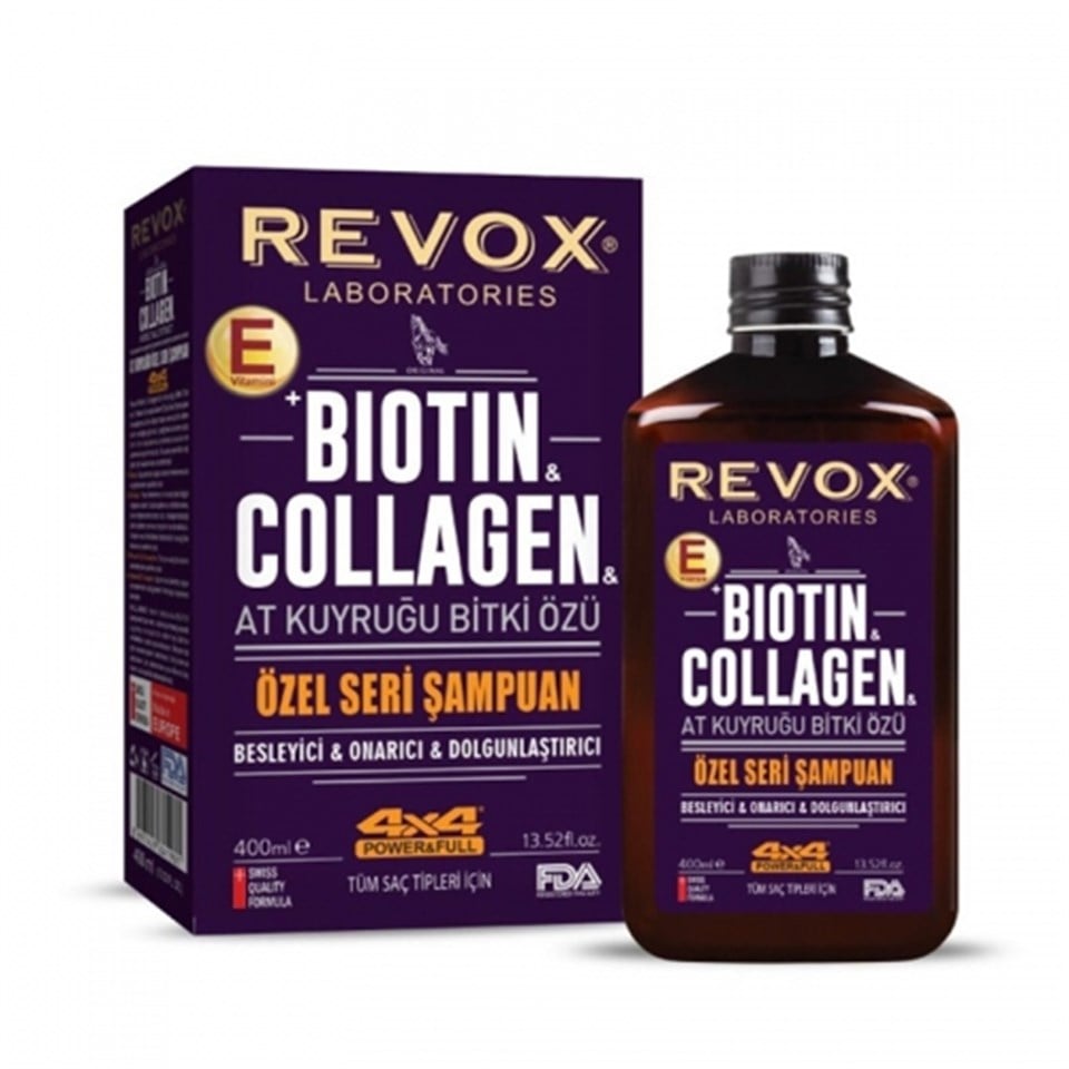 REVOX BİOTİN COLLAGEN AT KUYRUĞU BİTKİ ÖZLÜ ŞAMPUAN 400ML