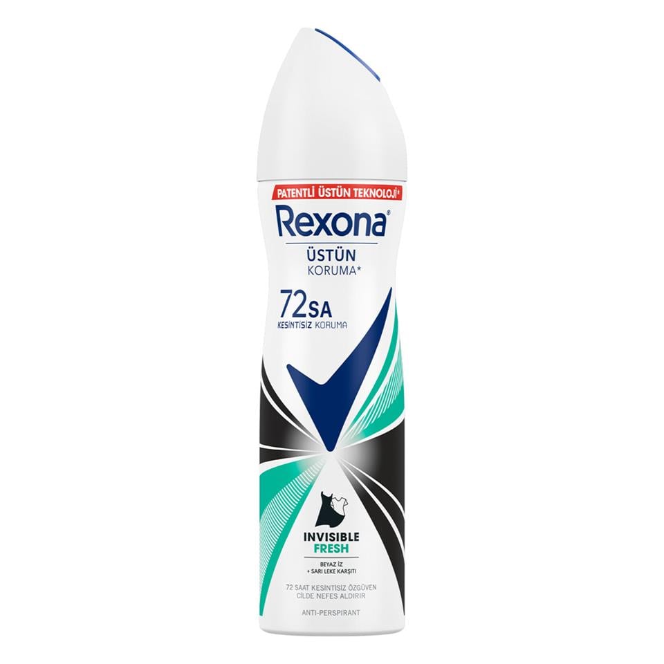 REXONA DEODORANT İNVİSİBLE BLACK WHİTE FRESH WOMEN 150 ML
