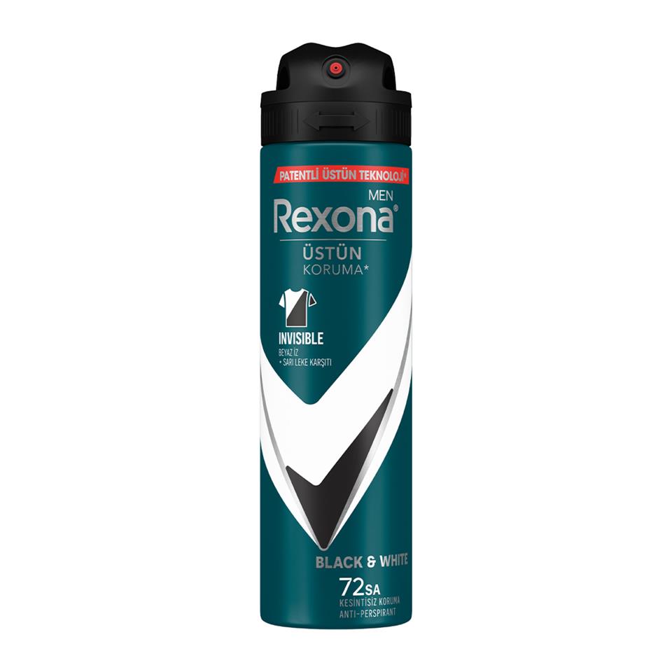REXONA DEODORANT İNVİSİBLE BLACK WHİTE MEN 150 ML