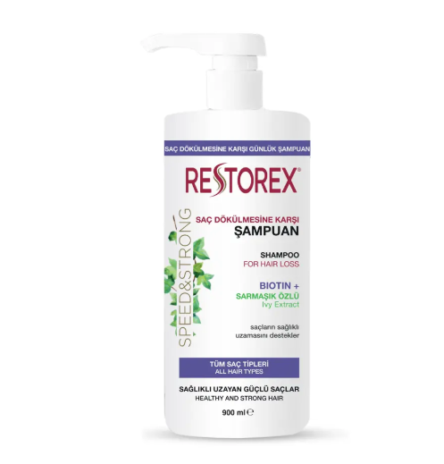 Saç ŞampuanıRESTOREXRESTOREX ŞAMPUAN SAÇ DÖKÜLMESİNE KARŞI 900 ML