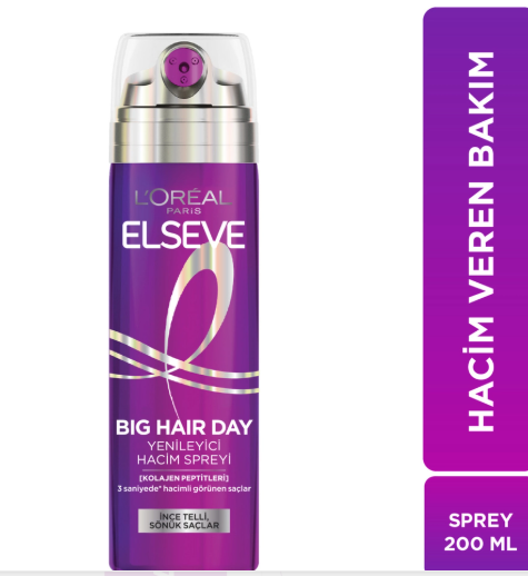 Saç ŞekillendiriciLOREAL ELSEVELOREAL PARİS ELSEVE COLLAGEN LİFTER (KOLAJEN PEPTİTLERİ) İÇEREN HACİM VEREN YENİLEYİCİ SAÇ SPREYİ 200 ML