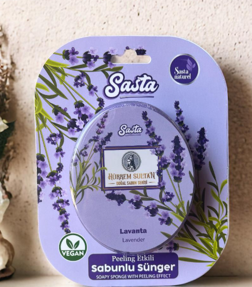 SASTASASTA PEELİNG ETKİLİ  LAVANTA  SABUNLU SÜNGER